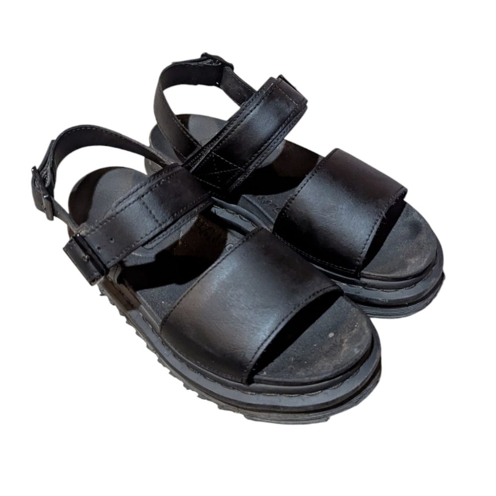 Dr. Martens Voss Leather Strap Sandals Size 7 Platform Comfy Punk Grunge